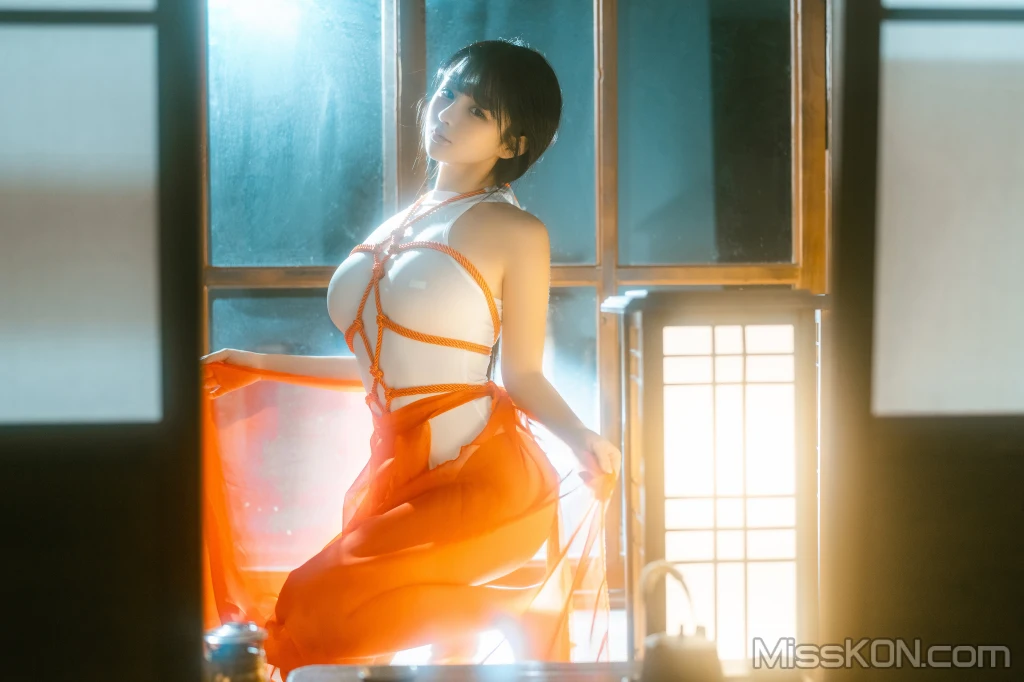 Coser@桜井宁宁: 绳艺巫女 (61 photos)