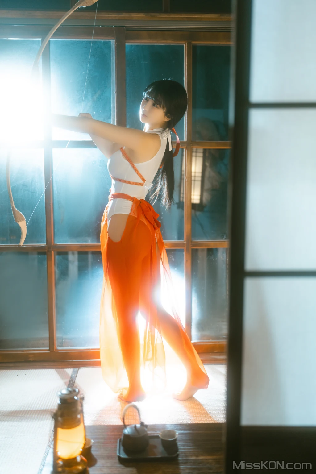 Coser@桜井宁宁: 绳艺巫女 (61 photos)
