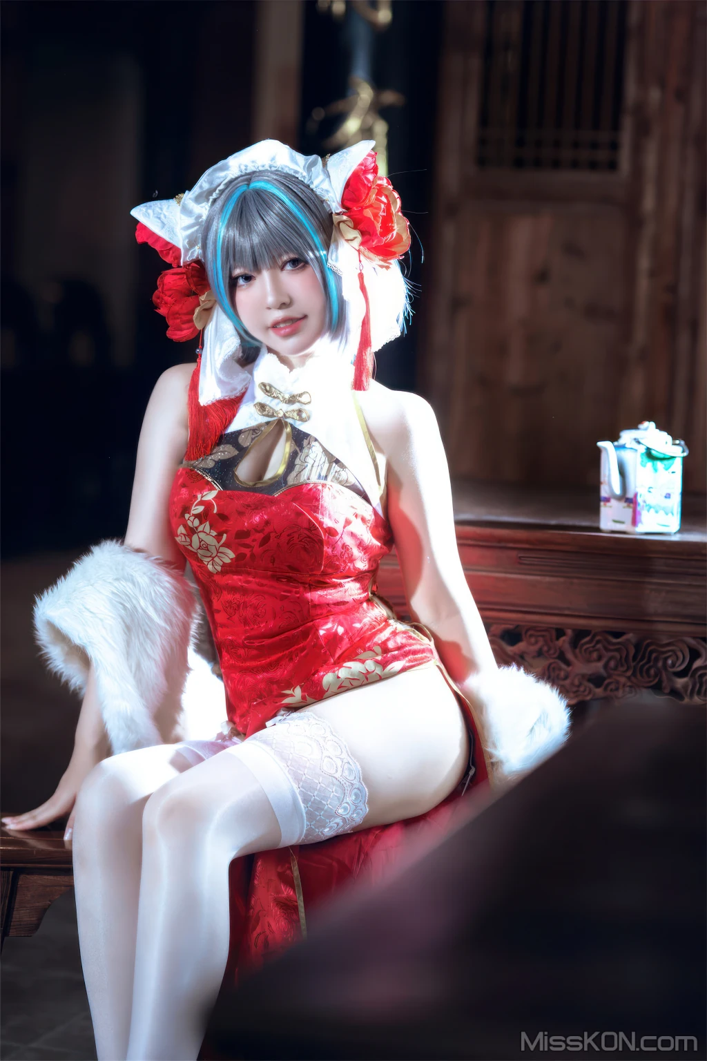 Coser@半半子: 柴郡中华娘旗袍 (45 图 + 2 视频) –插图2