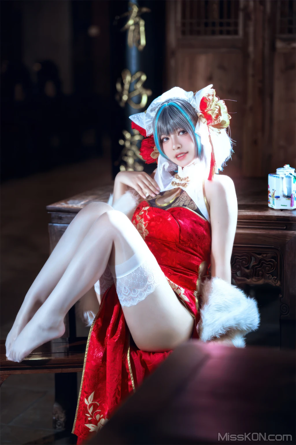 Coser@半半子: 柴郡中华娘旗袍 (45 图 + 2 视频) –插图3