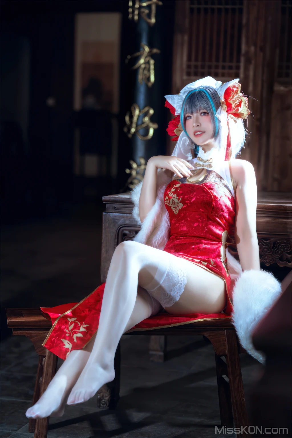 Coser@半半子: 柴郡中华娘旗袍 (45 图 + 2 视频) –插图4