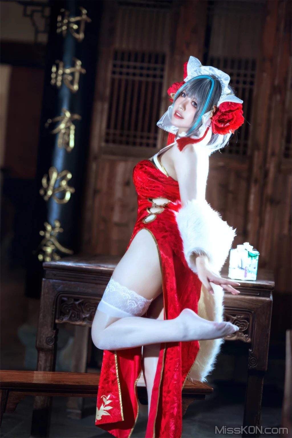 Coser@半半子: 柴郡中华娘旗袍 (45 图 + 2 视频) –插图5