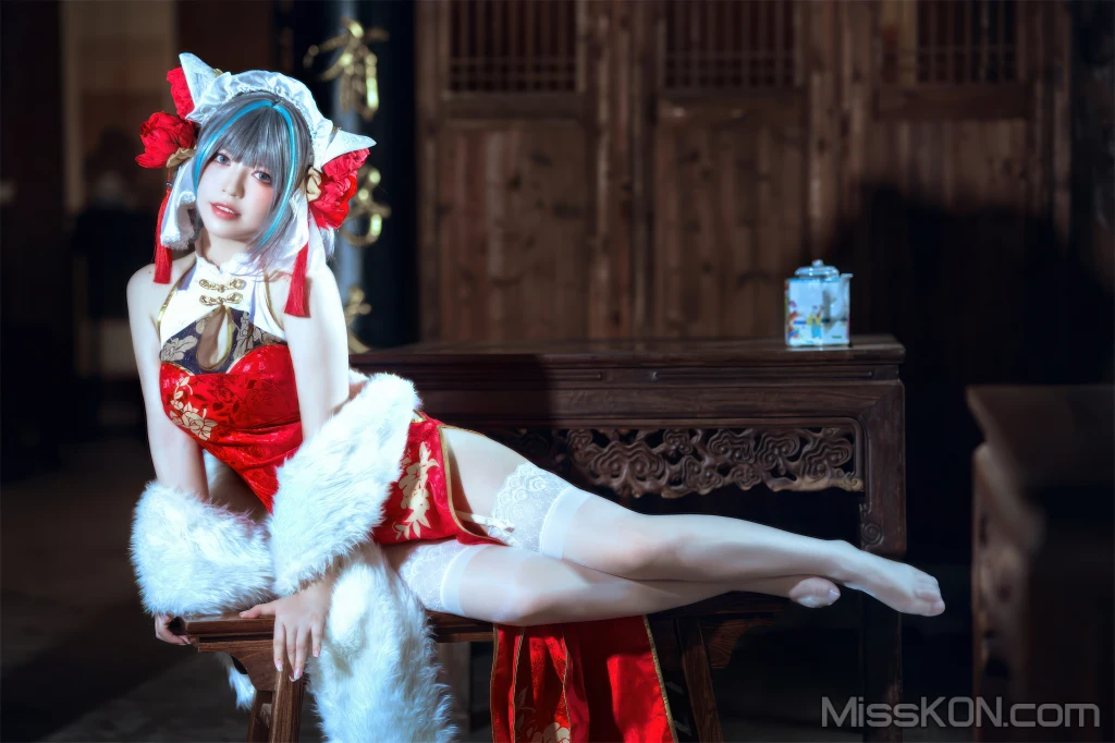 Coser@半半子: 柴郡中华娘旗袍 (45 图 + 2 视频) –插图8