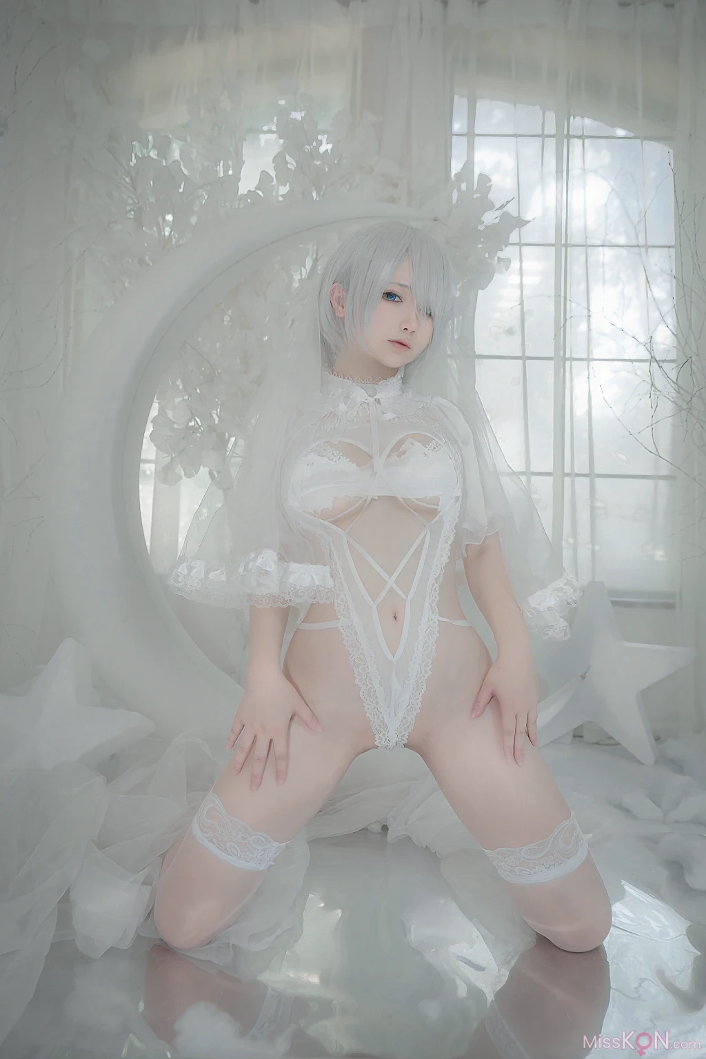 Coser@樱梨梨: 2B白花嫁 (24 photos)