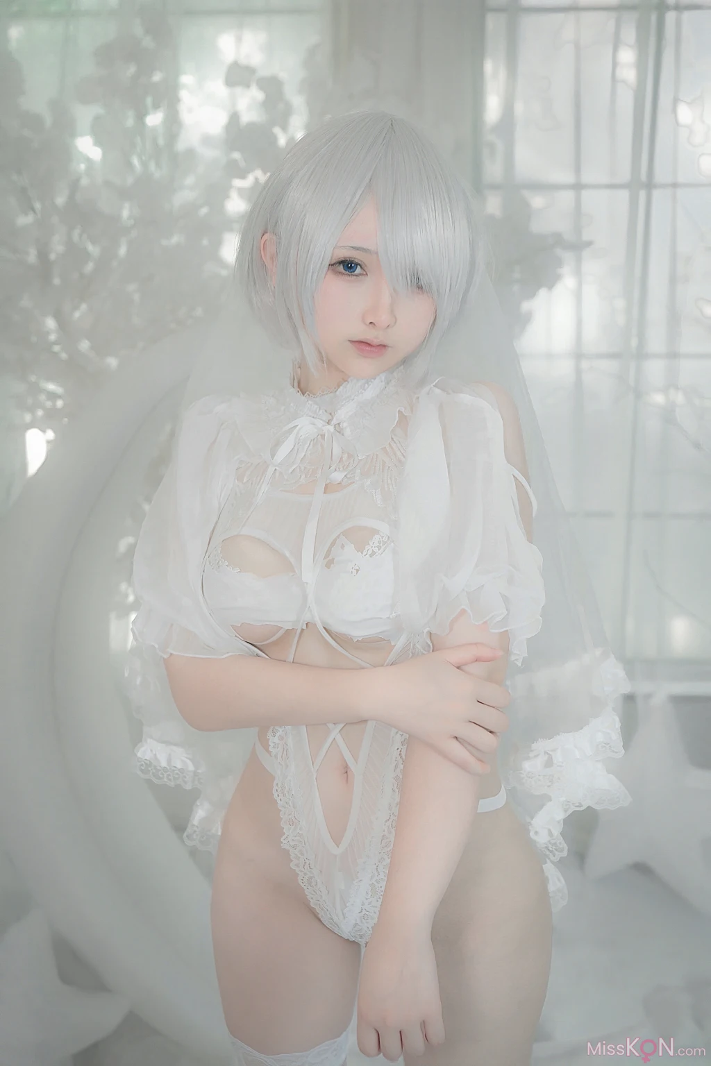 Coser@樱梨梨: 2B白花嫁 (24 photos)