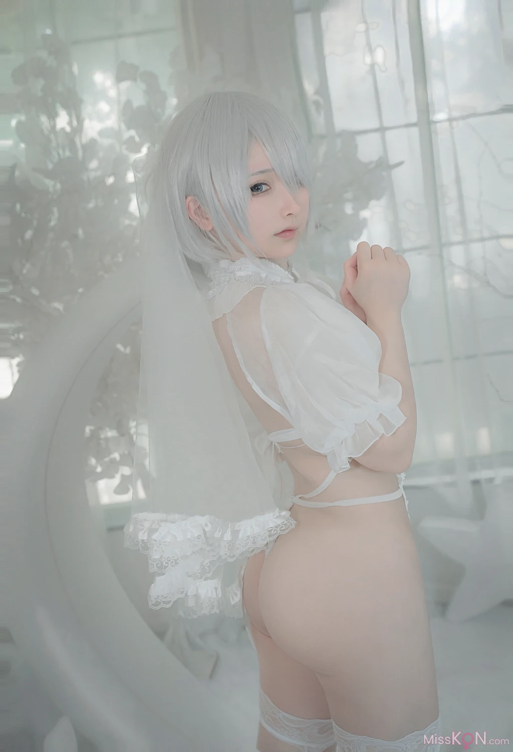 Coser@樱梨梨: 2B白花嫁 (24 photos)