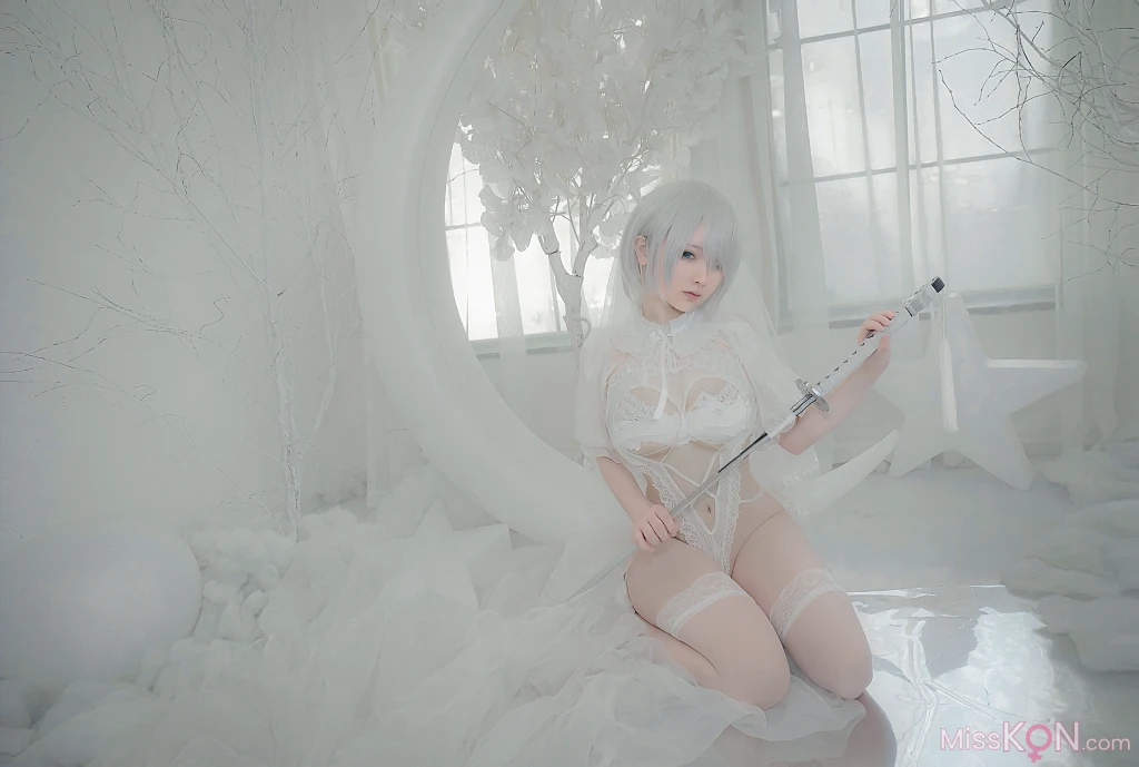 Coser@樱梨梨: 2B白花嫁 (24 photos)