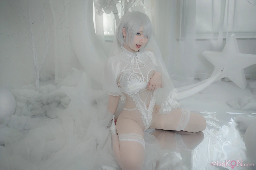 Coser@樱梨梨: 2B白花嫁 (24 photos)
