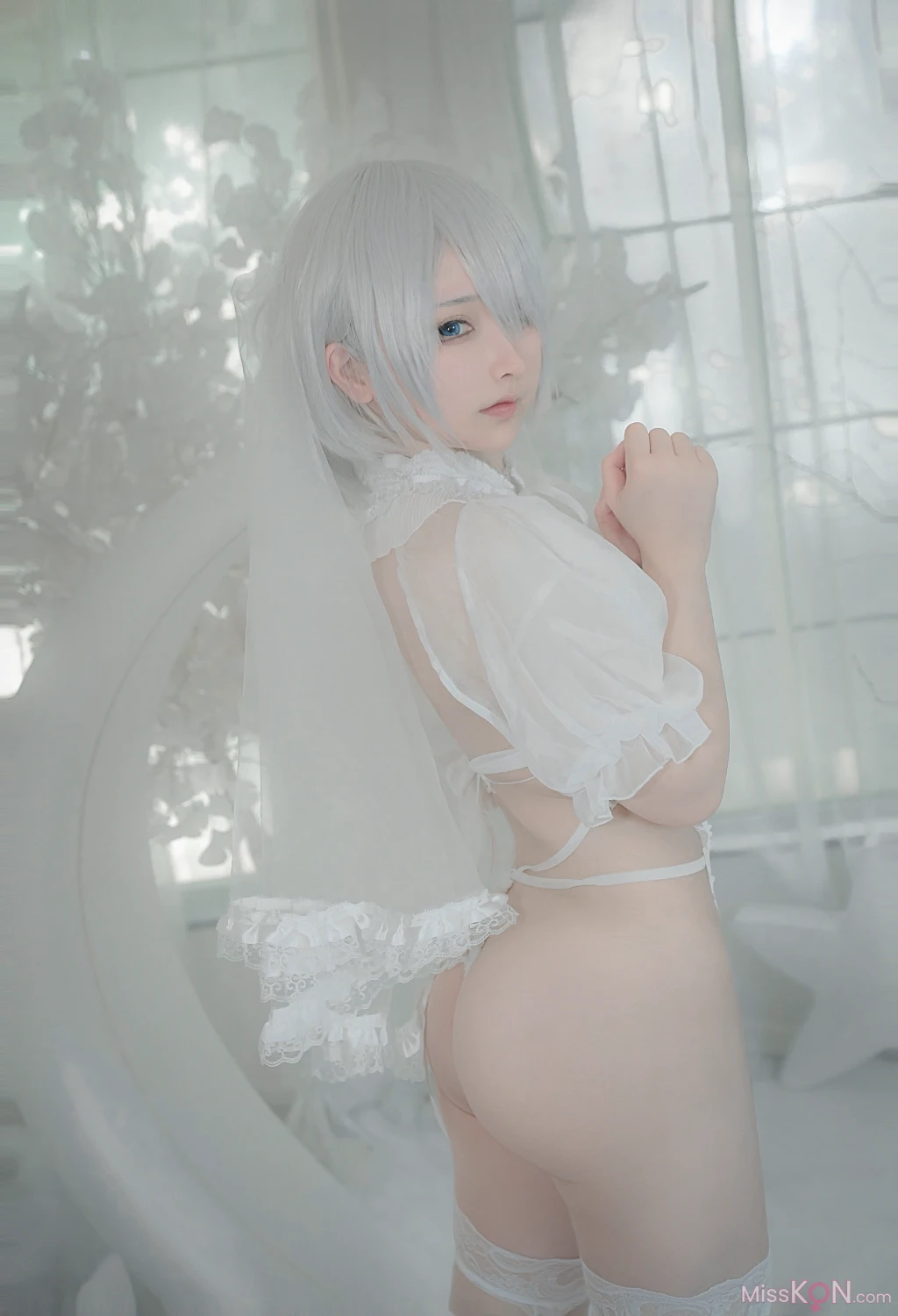 Coser@樱梨梨: 2B白花嫁 (24 photos)