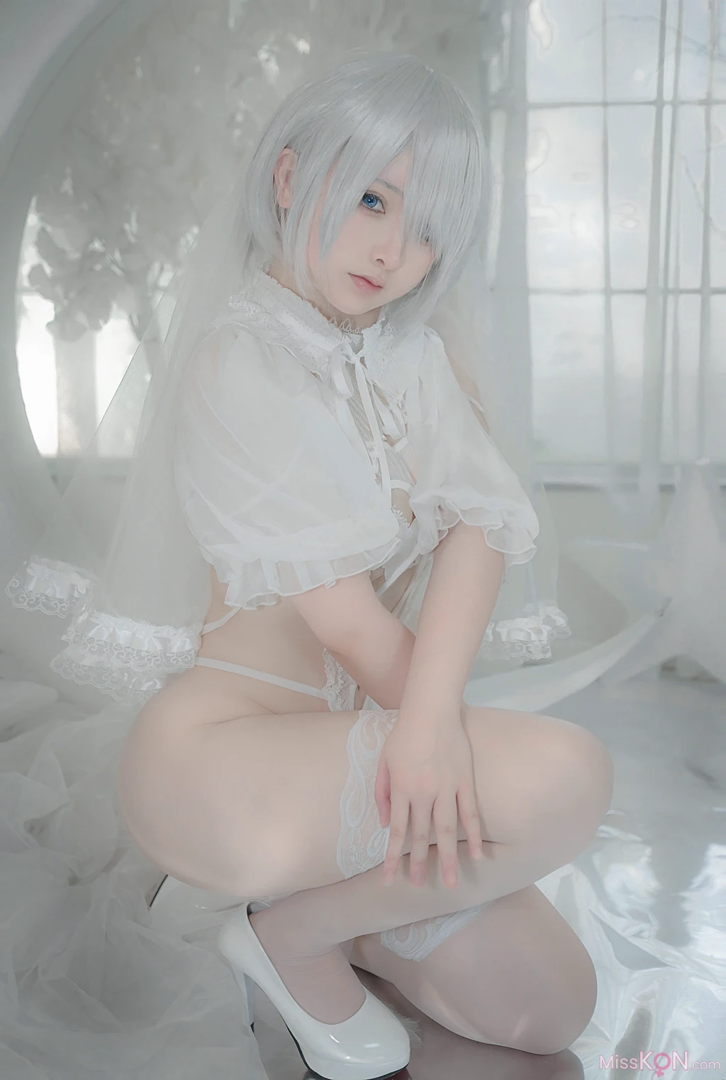 Coser@樱梨梨: 2B白花嫁 (24 photos)