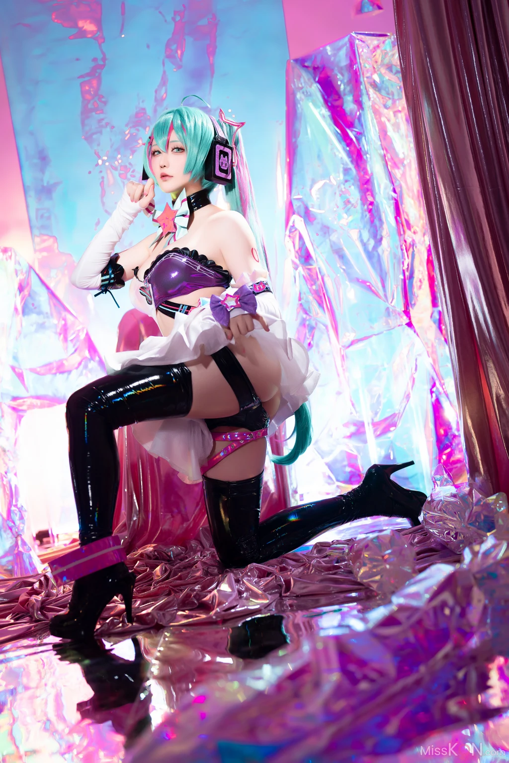 Coser@星之迟迟Hoshilily: Miku初音未来 喵斯快跑 (73 photos + 1 video) – Page 4