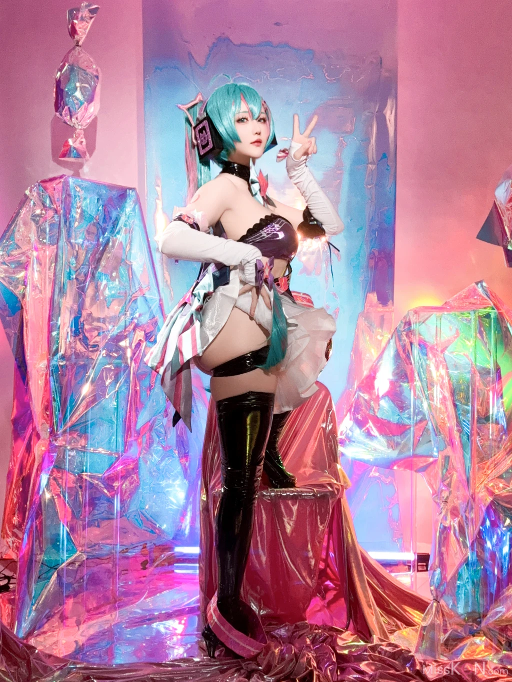 Coser@星之迟迟Hoshilily: Miku初音未来 喵斯快跑 (73 photos + 1 video) – Page 6