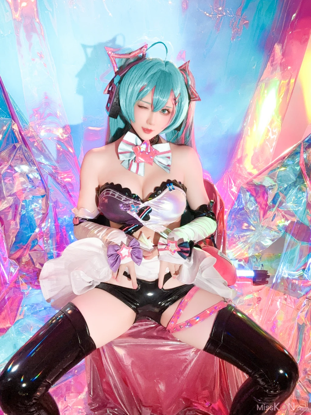 Coser@星之迟迟Hoshilily: Miku初音未来 喵斯快跑 (73 photos + 1 video) – Page 7