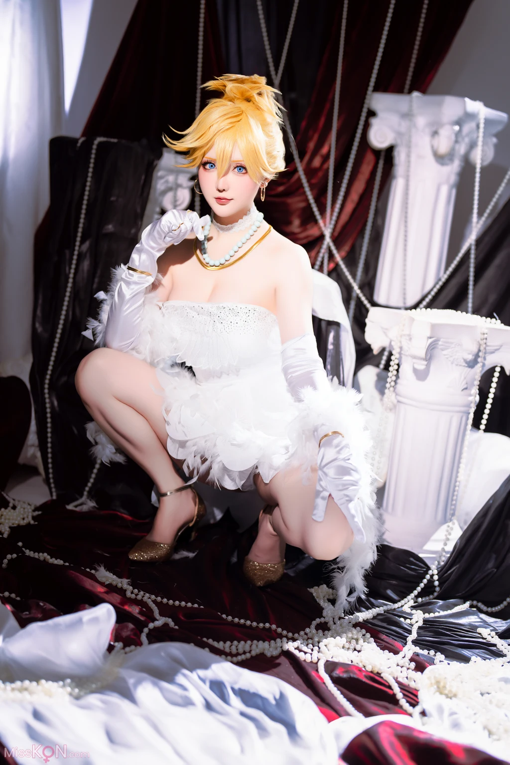 Coser@星之迟迟Hoshilily: 吊带袜天使-潘迪礼服 (45 photos + 1 video) – Page 3