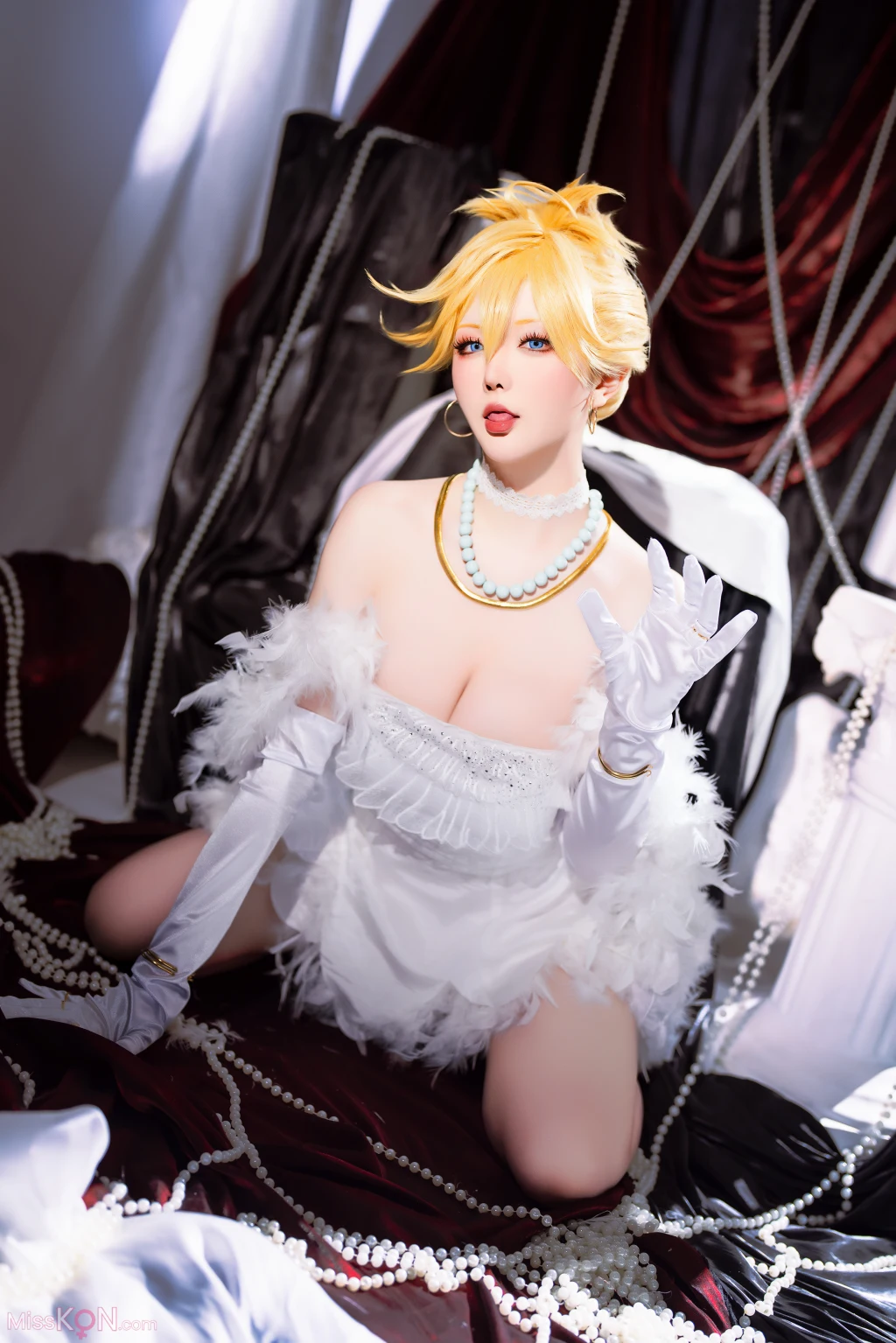 Coser@星之迟迟Hoshilily: 吊带袜天使-潘迪礼服 (45 photos + 1 video) – Page 4