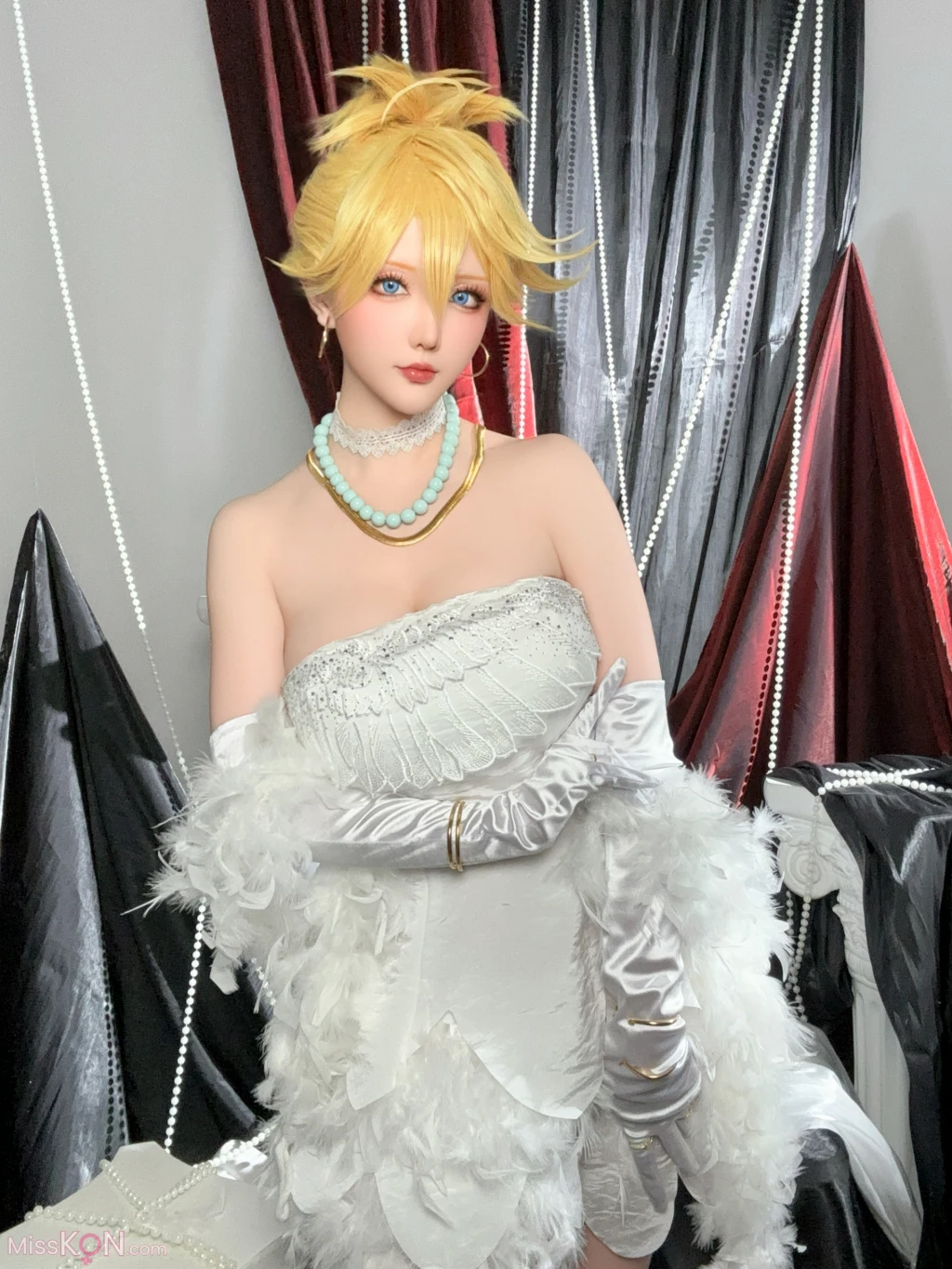 Coser@星之迟迟Hoshilily: 吊带袜天使-潘迪礼服 (45 photos + 1 video) – Page 4