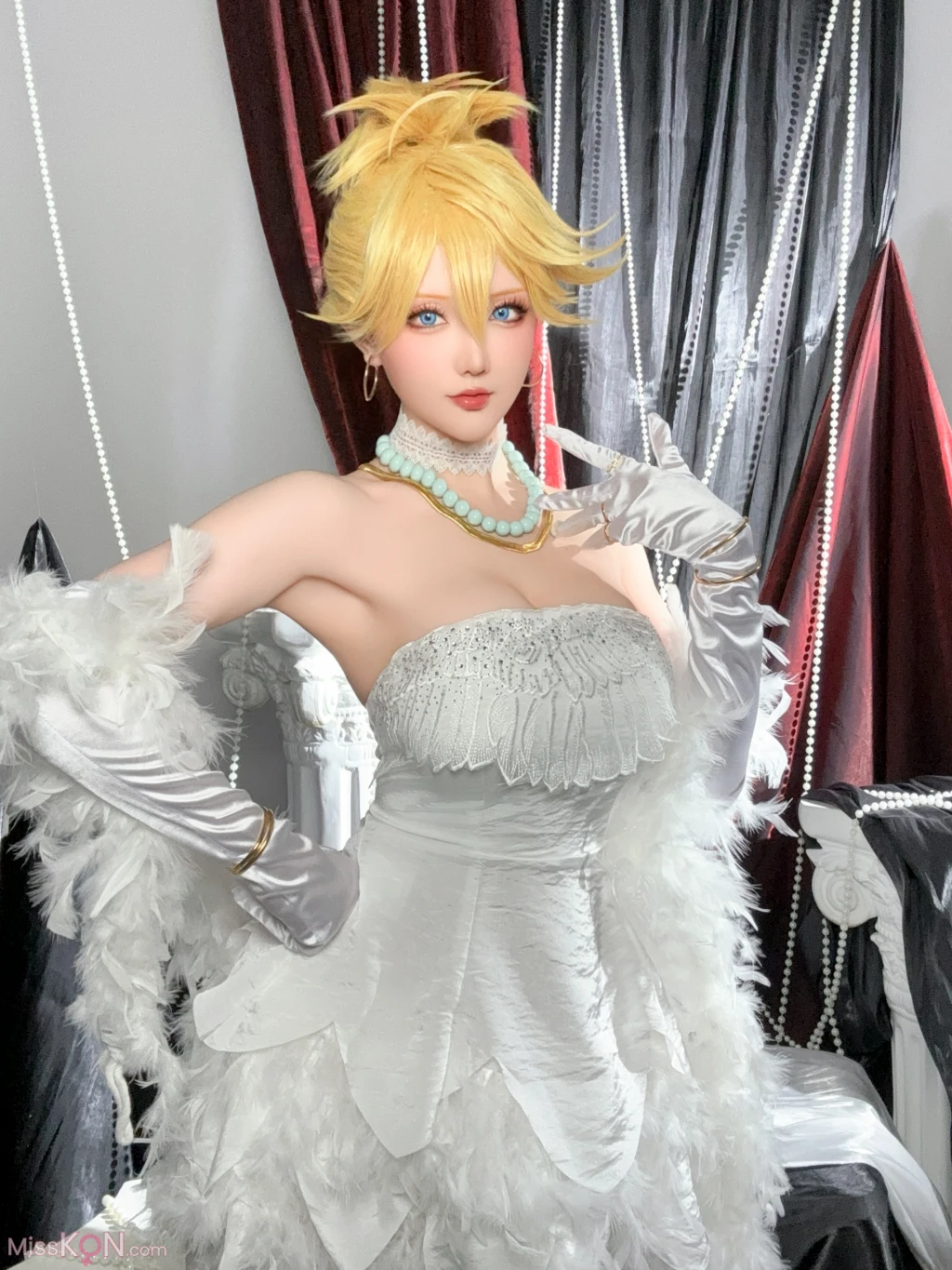 Coser@星之迟迟Hoshilily: 吊带袜天使-潘迪礼服 (45 photos + 1 video) – Page 4
