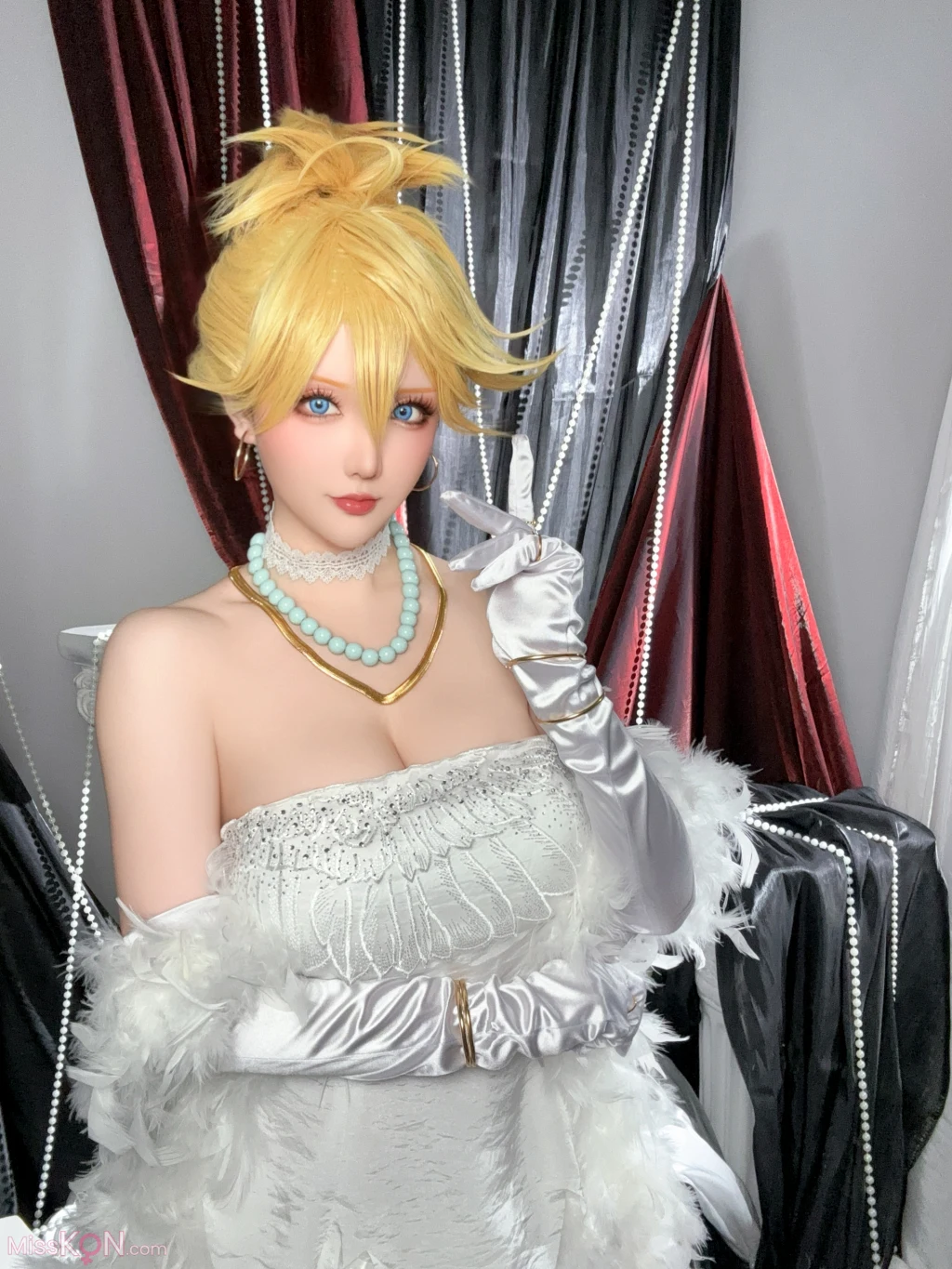 Coser@星之迟迟Hoshilily: 吊带袜天使-潘迪礼服 (45 photos + 1 video) – Page 4