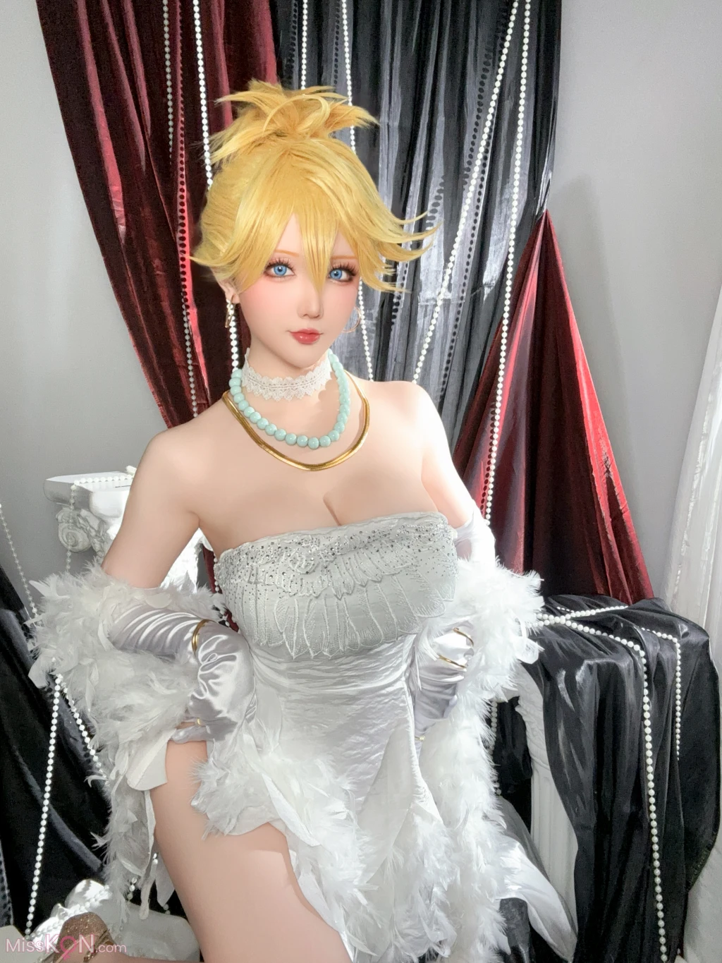 Coser@星之迟迟Hoshilily: 吊带袜天使-潘迪礼服 (45 photos + 1 video) – Page 4