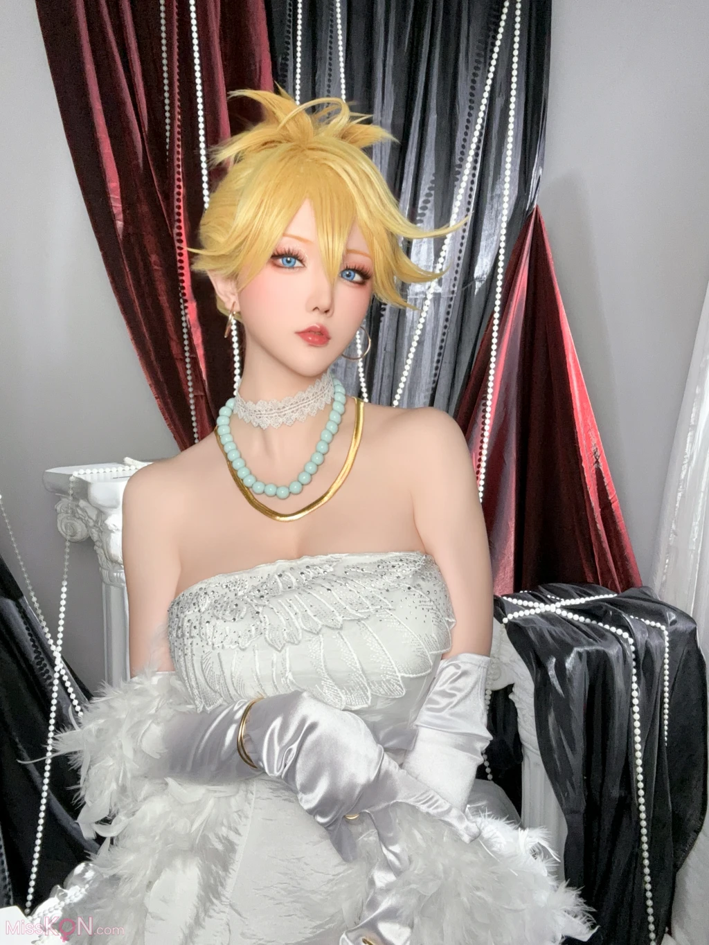 Coser@星之迟迟Hoshilily: 吊带袜天使-潘迪礼服 (45 photos + 1 video) – Page 4