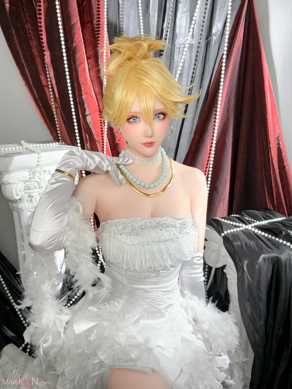 Coser@星之迟迟Hoshilily: 吊带袜天使-潘迪礼服 (45 photos + 1 video) – Page 4