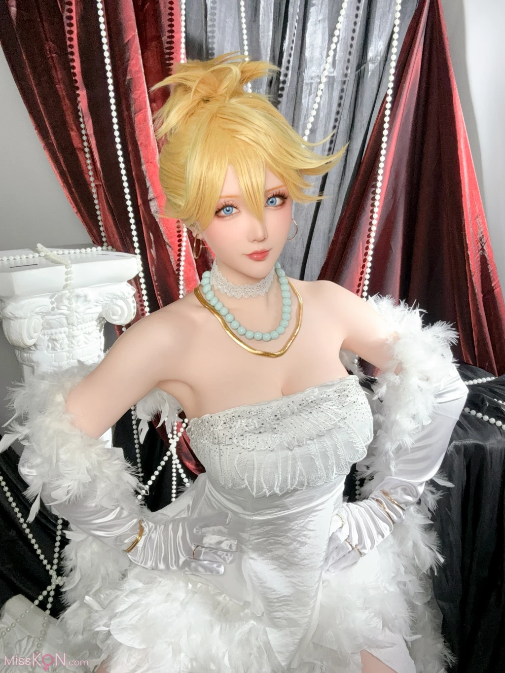 Coser@星之迟迟Hoshilily: 吊带袜天使-潘迪礼服 (45 photos + 1 video) – Page 4