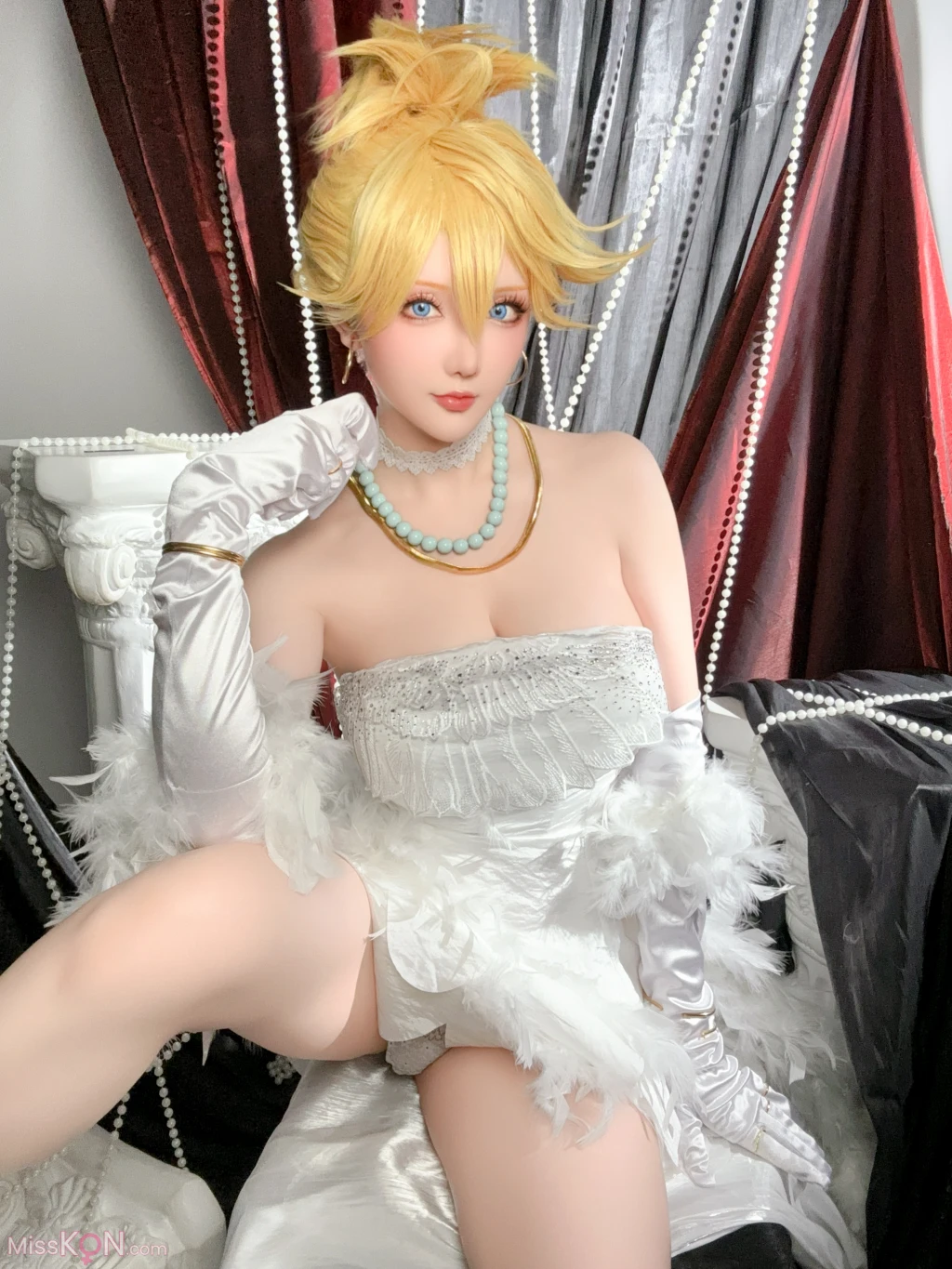 Coser@星之迟迟Hoshilily: 吊带袜天使-潘迪礼服 (45 photos + 1 video) – Page 5