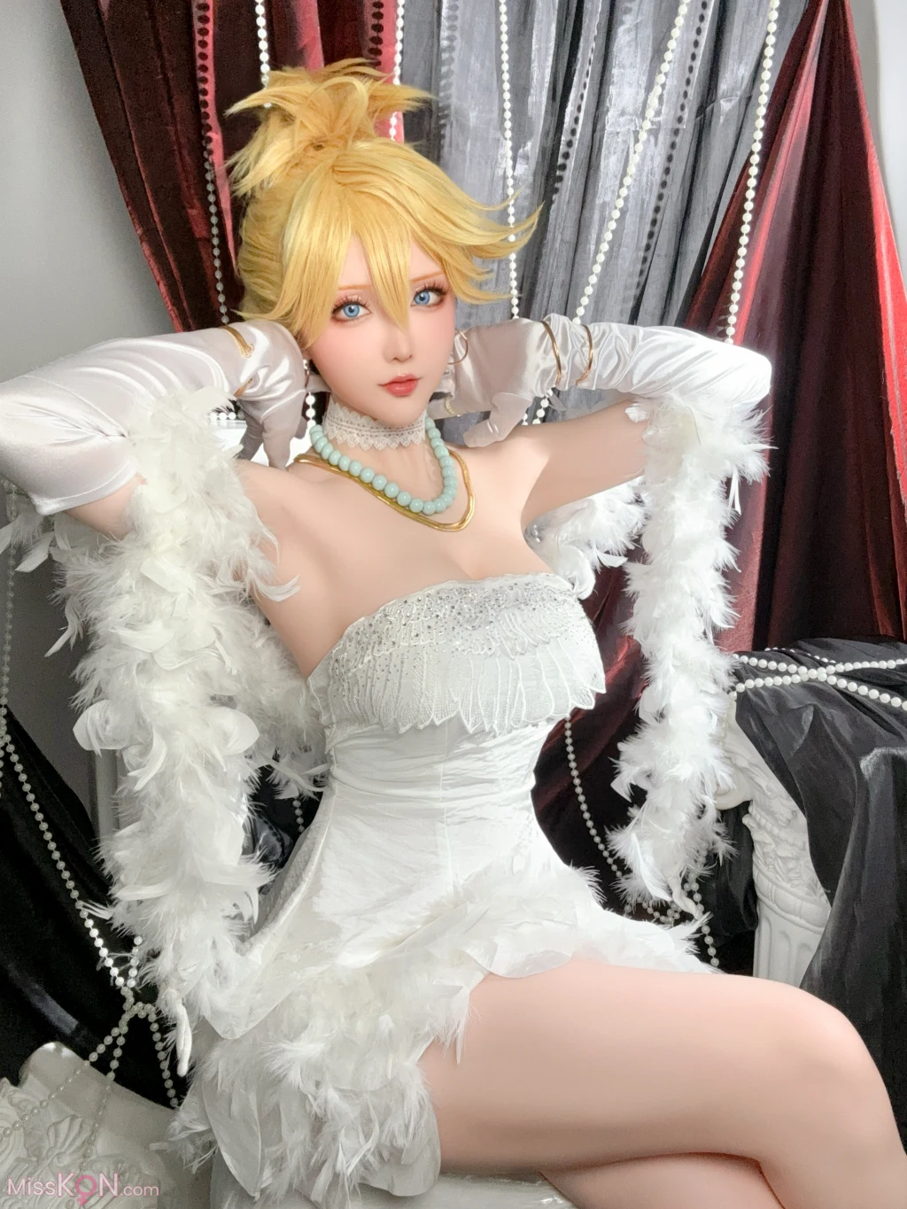 Coser@星之迟迟Hoshilily: 吊带袜天使-潘迪礼服 (45 photos + 1 video) – Page 5