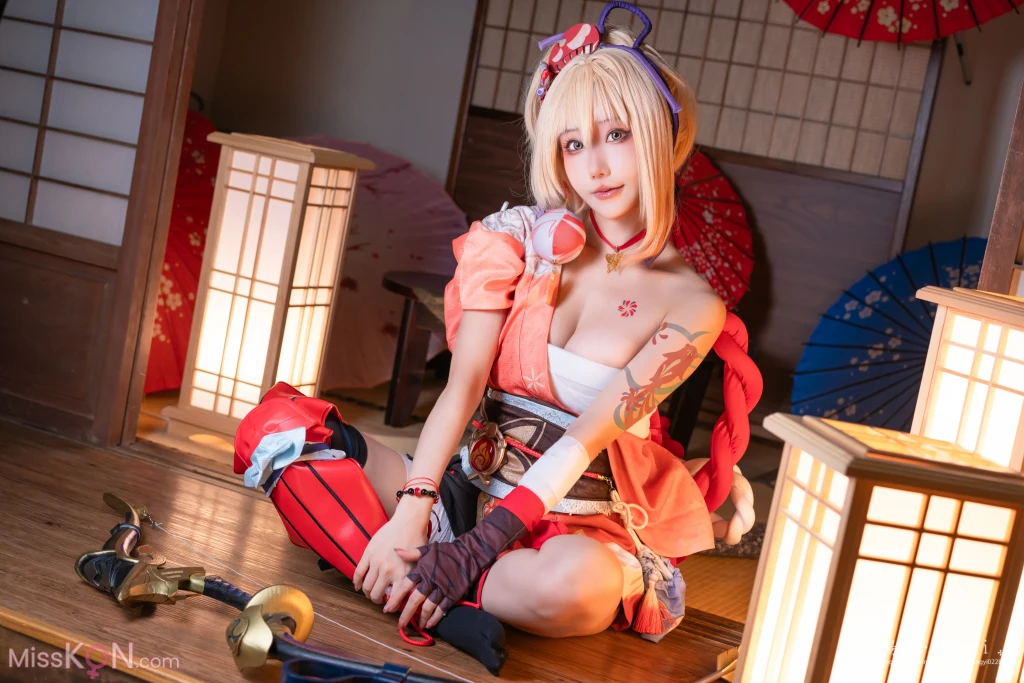 Coser@楊衣Yangyi: Yoimiya (38 photos + 1 video)