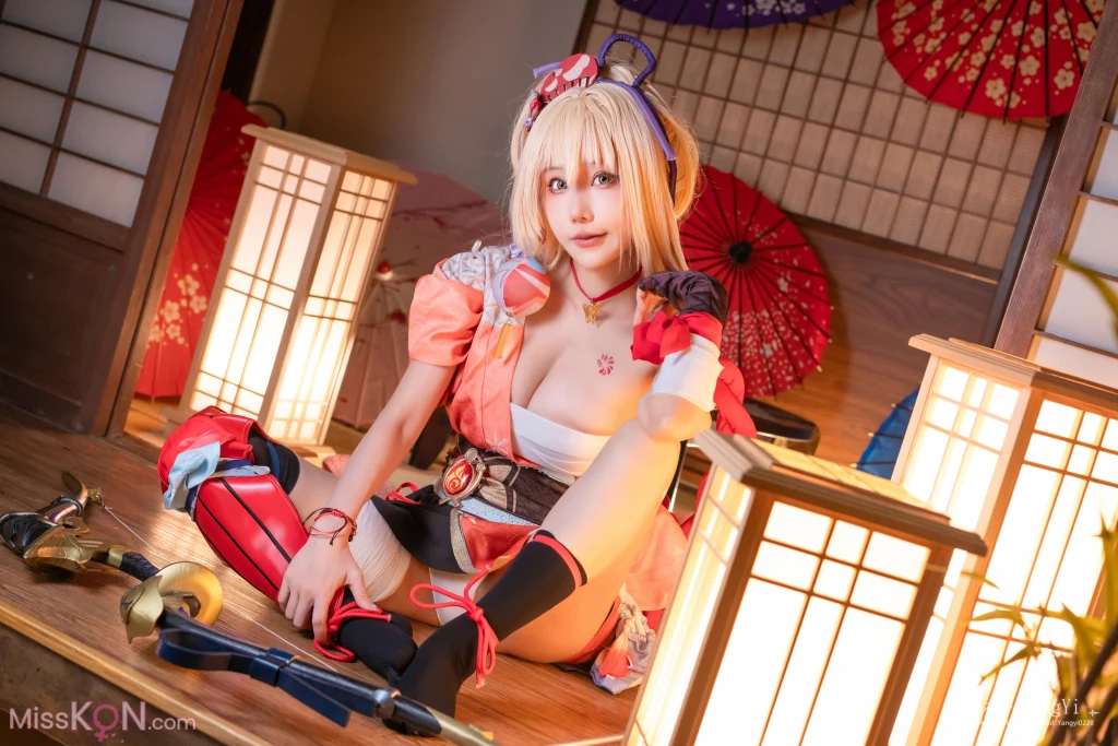 Coser@楊衣Yangyi: Yoimiya (38 photos + 1 video)