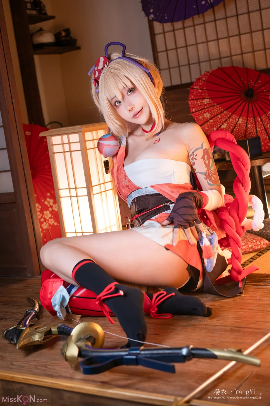 Coser@楊衣Yangyi: Yoimiya (38 photos + 1 video)