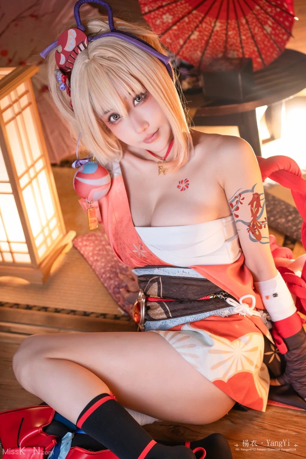 Coser@楊衣Yangyi: Yoimiya (38 photos + 1 video)
