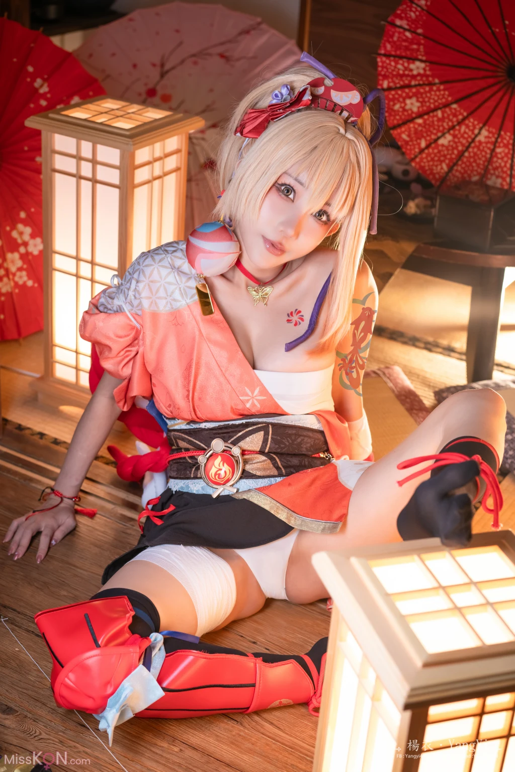 Coser@楊衣Yangyi: Yoimiya (38 photos + 1 video)