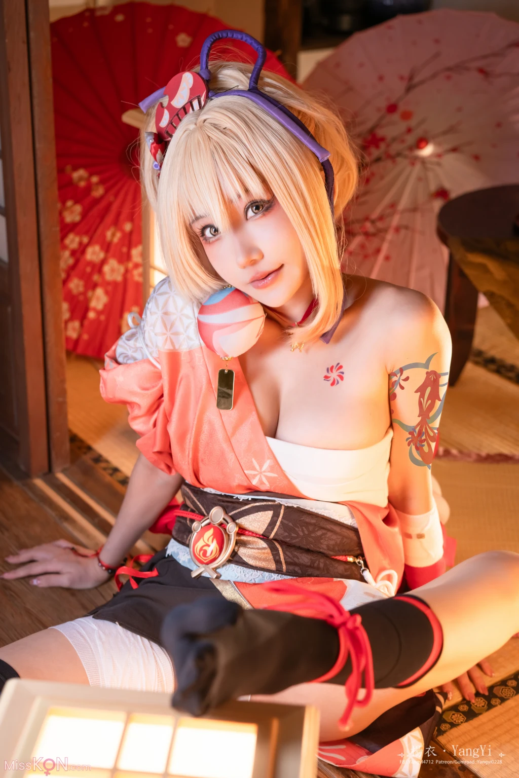 Coser@楊衣Yangyi: Yoimiya (38 photos + 1 video)