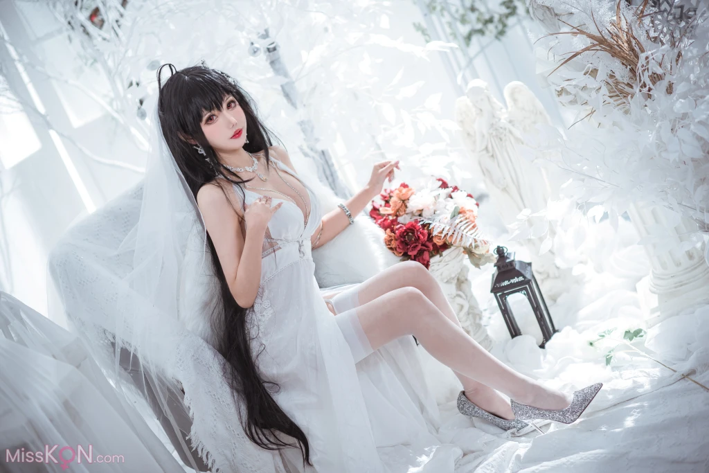 Coser@仙女月: 大凤纯白婚纱 (30 photos)