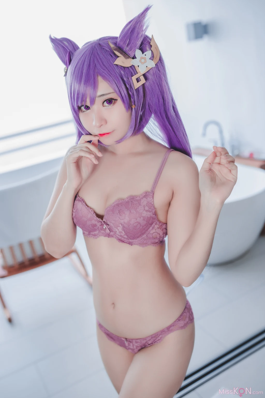 Coser@MeenFox: Sexy Keqing (40 photos )