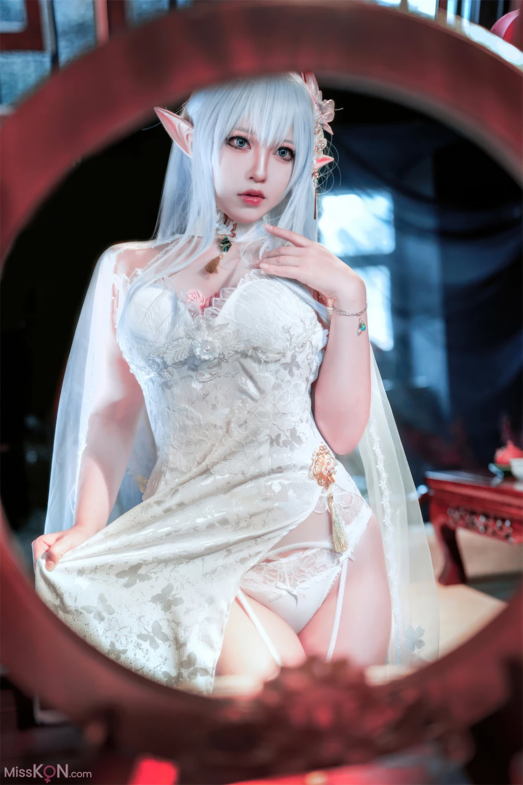 Coser@半半子: 碧蓝航线 阿尔比恩旗袍 (47 photos )