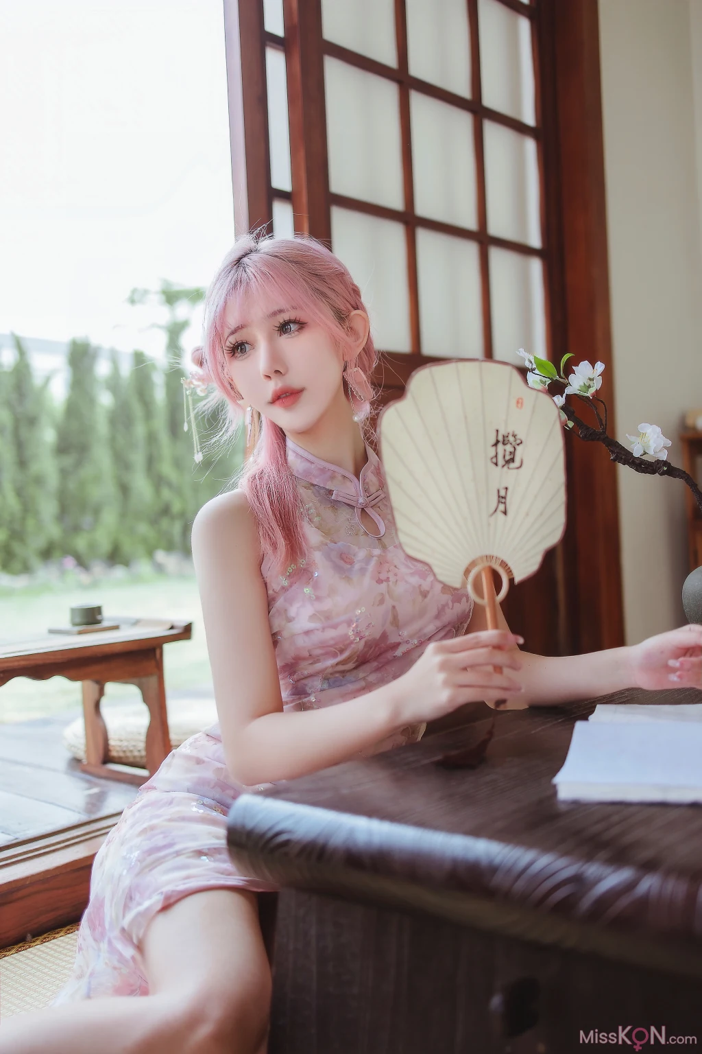 Coser@仙女月: 粉色旗袍 (20 photos)