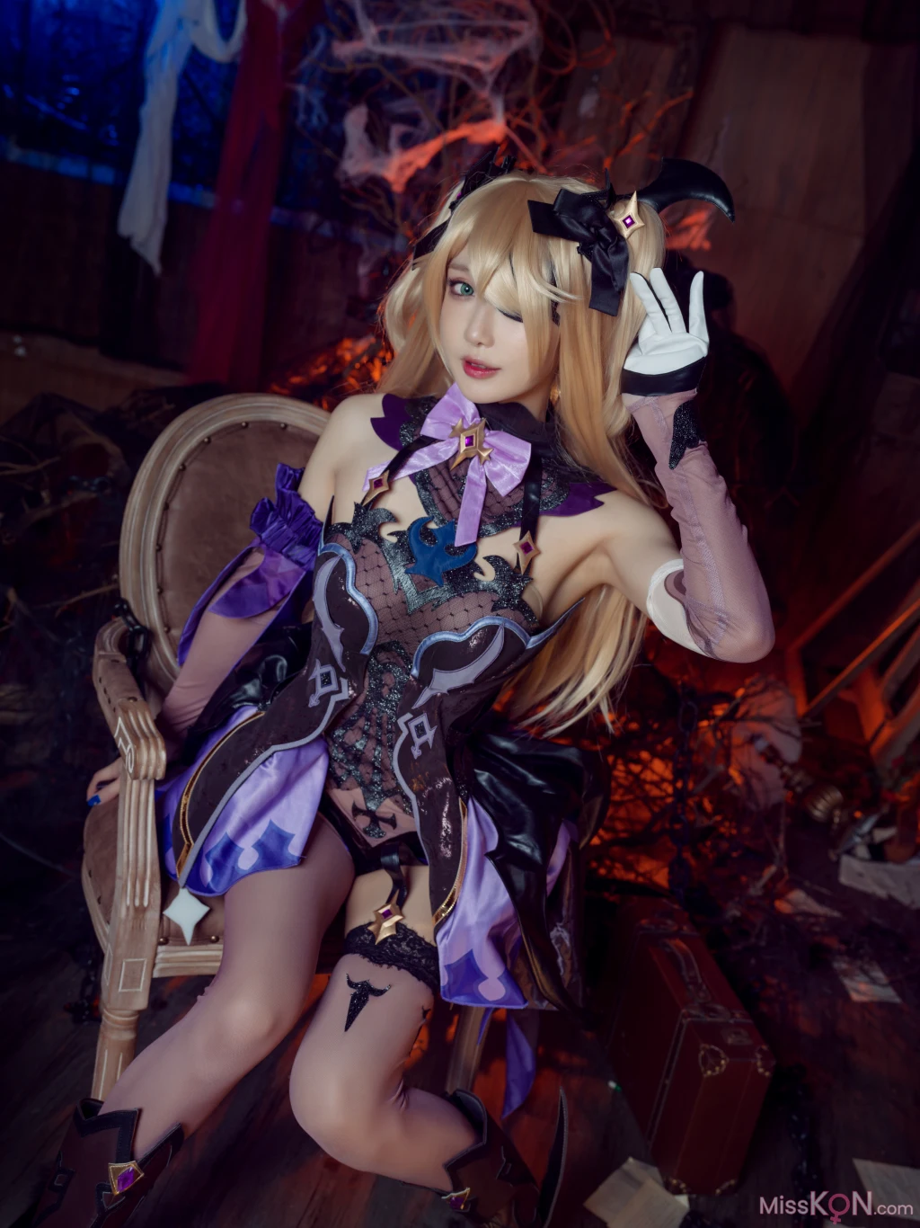 Coser@阿包也是兔娘: 原神 中二皇女菲谢尔 (47 photos)