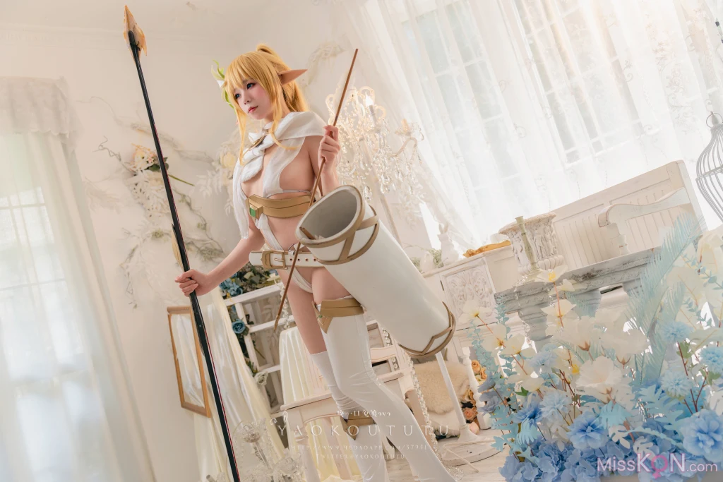Coser@黏黏团子兔: 精灵弓箭手广寒宫 (50 photos + 1 video)