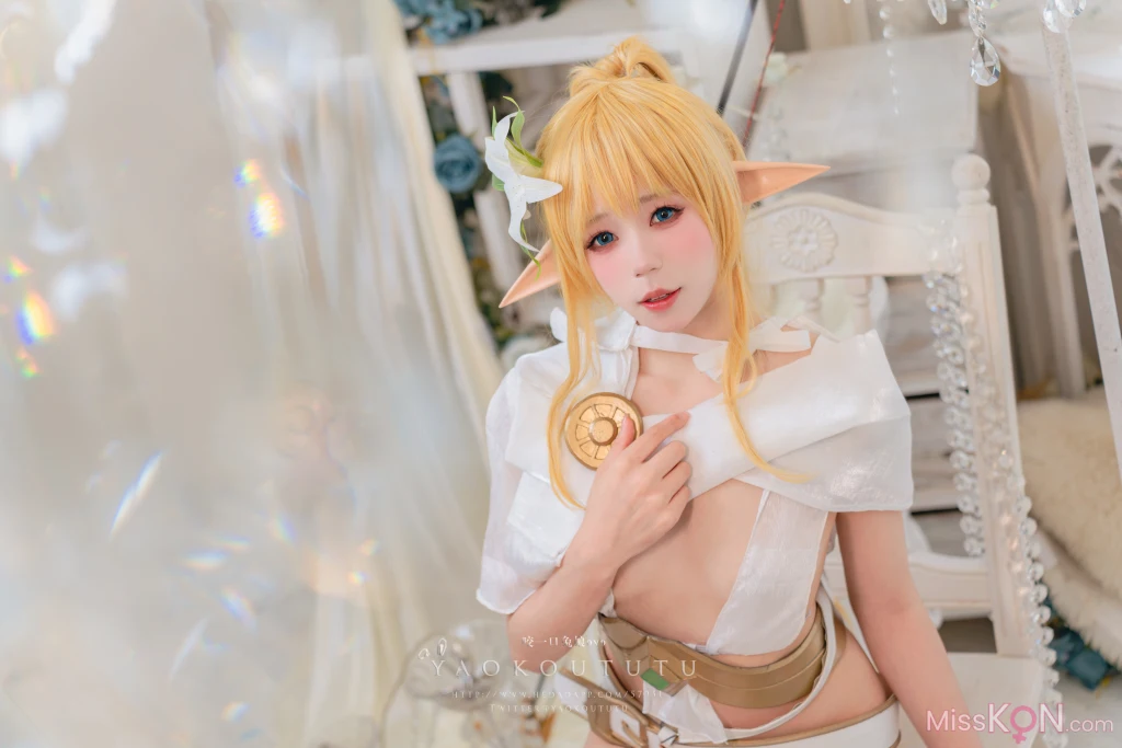 Coser@黏黏团子兔: 精灵弓箭手广寒宫 (50 photos + 1 video)
