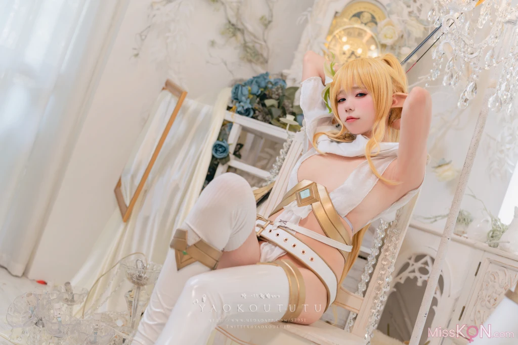 Coser@黏黏团子兔: 精灵弓箭手广寒宫 (50 photos + 1 video)