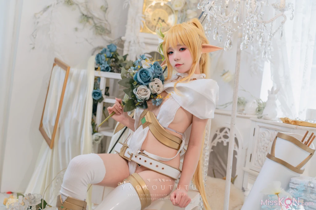 Coser@黏黏团子兔: 精灵弓箭手广寒宫 (50 photos + 1 video)