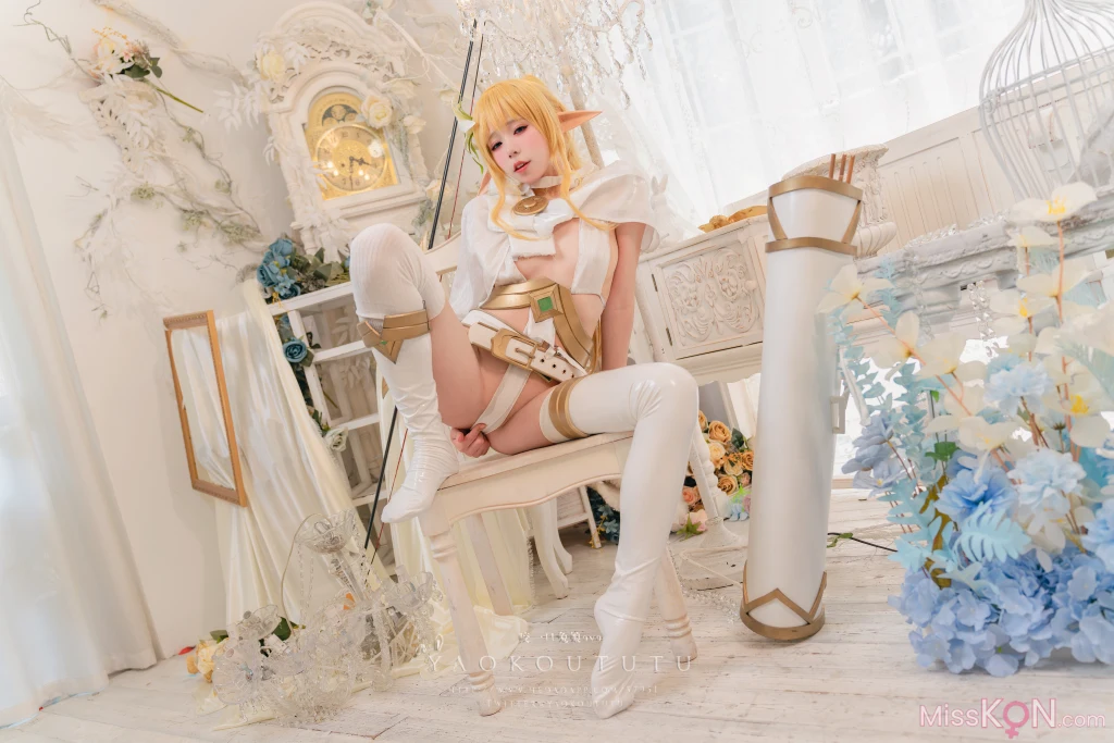 Coser@黏黏团子兔: 精灵弓箭手广寒宫 (50 photos + 1 video)