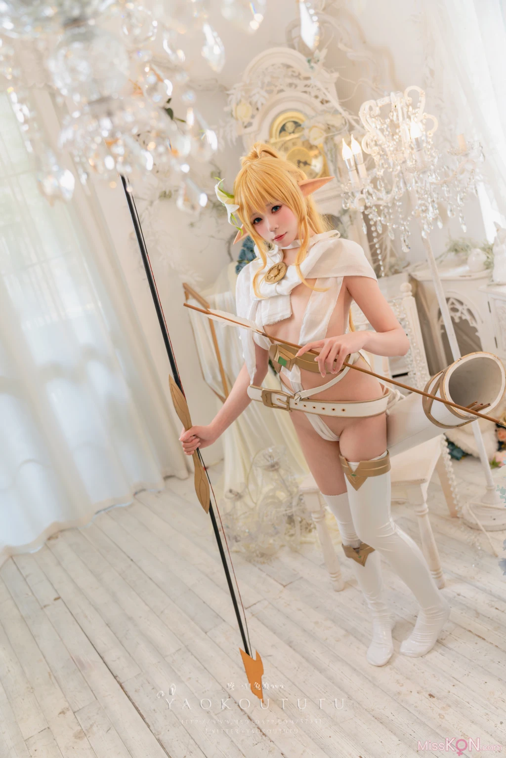 Coser@黏黏团子兔: 精灵弓箭手广寒宫 (50 photos + 1 video) – Page 3