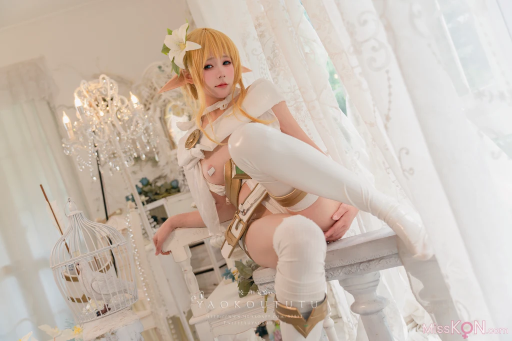 Coser@黏黏团子兔: 精灵弓箭手广寒宫 (50 photos + 1 video) – Page 3