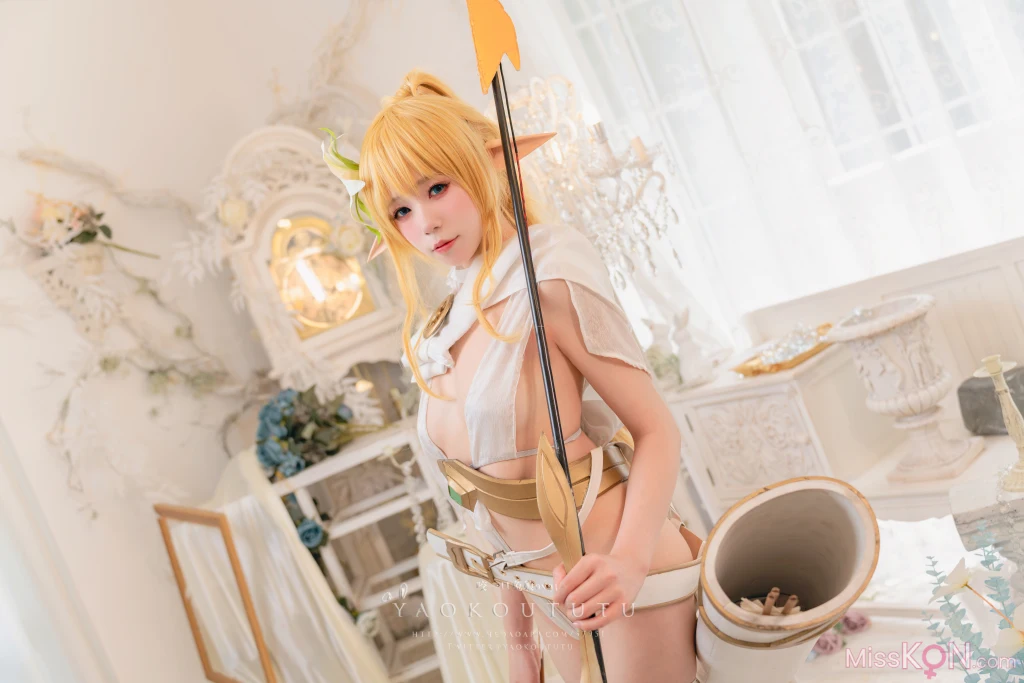 Coser@黏黏团子兔: 精灵弓箭手广寒宫 (50 photos + 1 video) – Page 4
