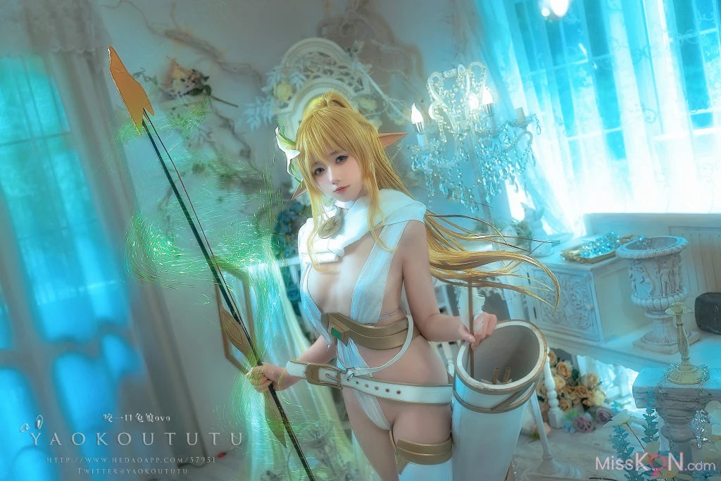 Coser@黏黏团子兔: 精灵弓箭手广寒宫 (50 photos + 1 video) – Page 5