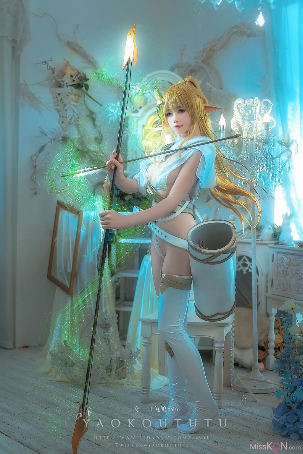 Coser@黏黏团子兔: 精灵弓箭手广寒宫 (50 photos + 1 video) – Page 5