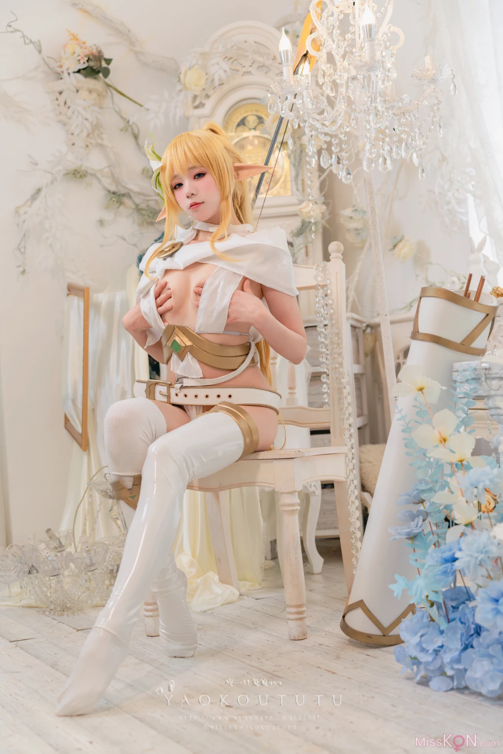 Coser@黏黏团子兔: 精灵弓箭手广寒宫 (50 photos + 1 video) – Page 5